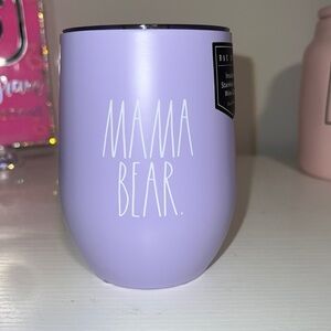 ⭐️RAE DUNN PURPLE“ MOMA BEAR” wine stainless steel tumbler